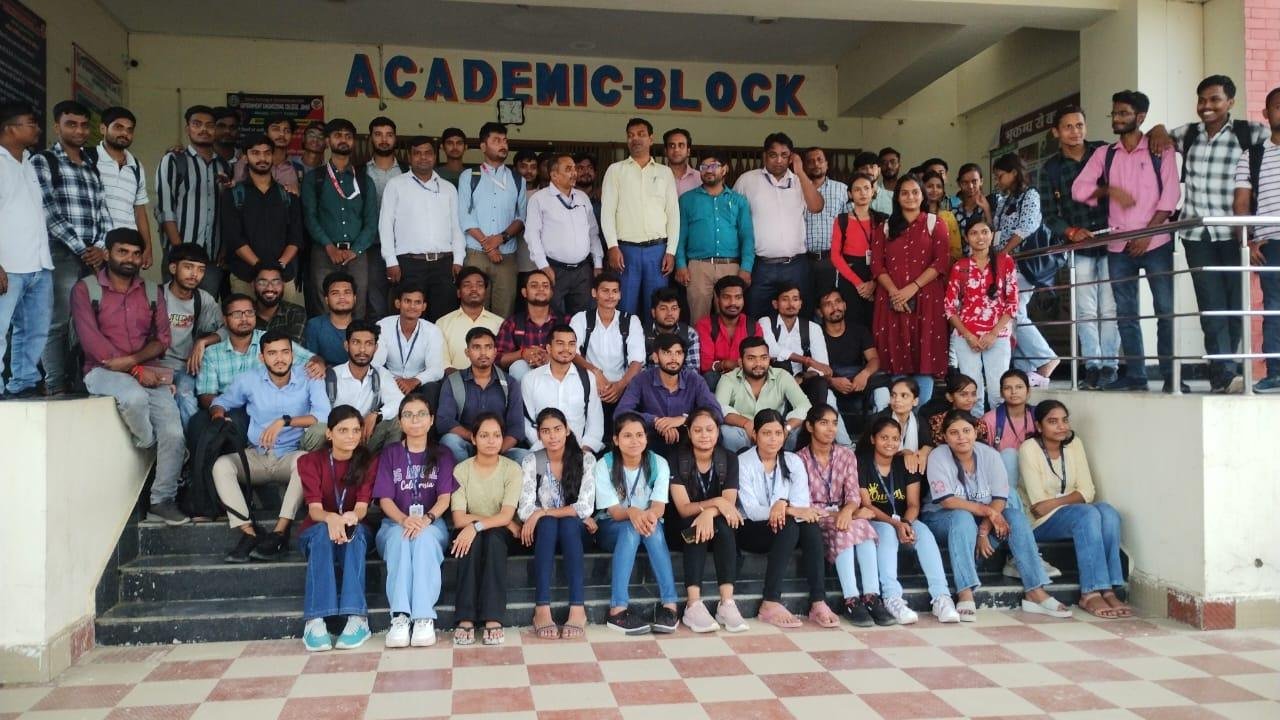 Full batch group photo outside the academic block
