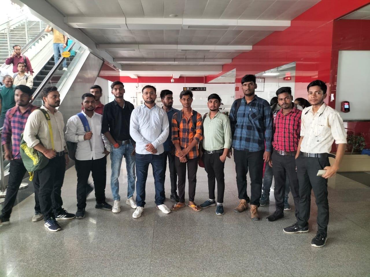 Student group during an industrial visit