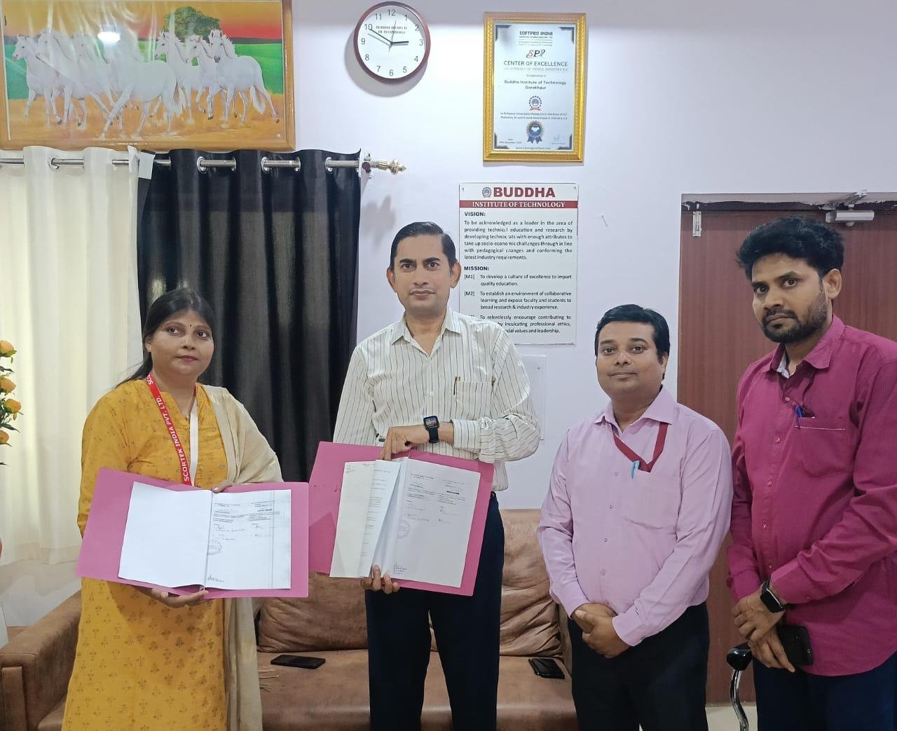 Signed memorandum of understanding with a partner institute