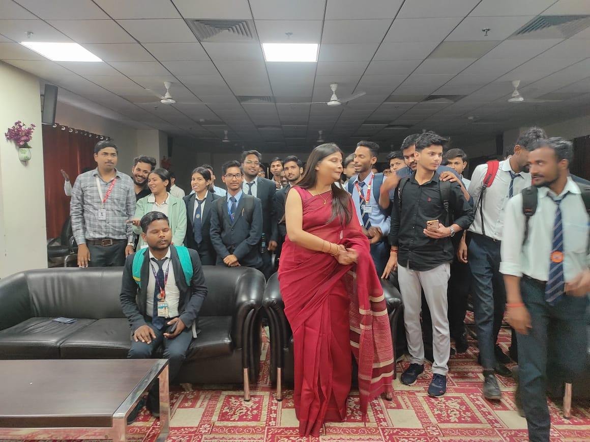 Student interaction session in the campus lounge