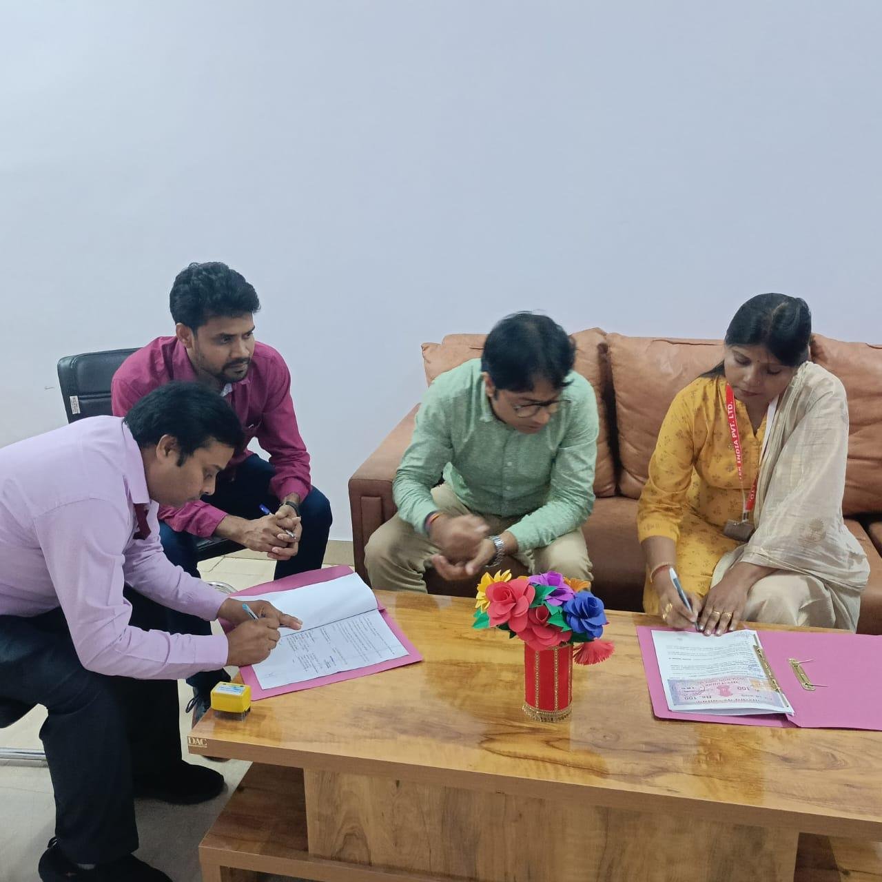 Training agreement signing with a partner college